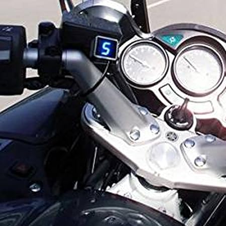 Amazon バイク用 デジタル ギア ポジション インジケータ ブルー 何速かひと目で確認できる 車 バイク 車 バイク