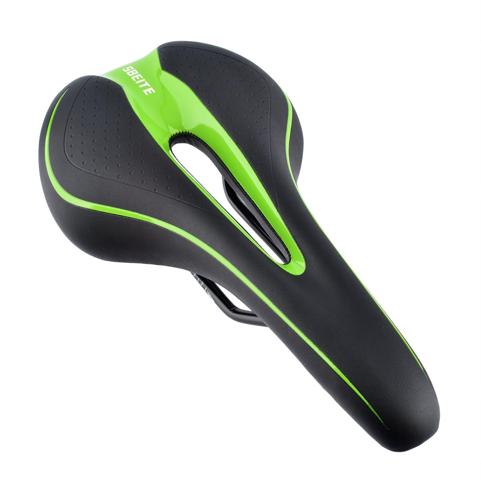 Durable Mountain Bike Saddle Black Green
