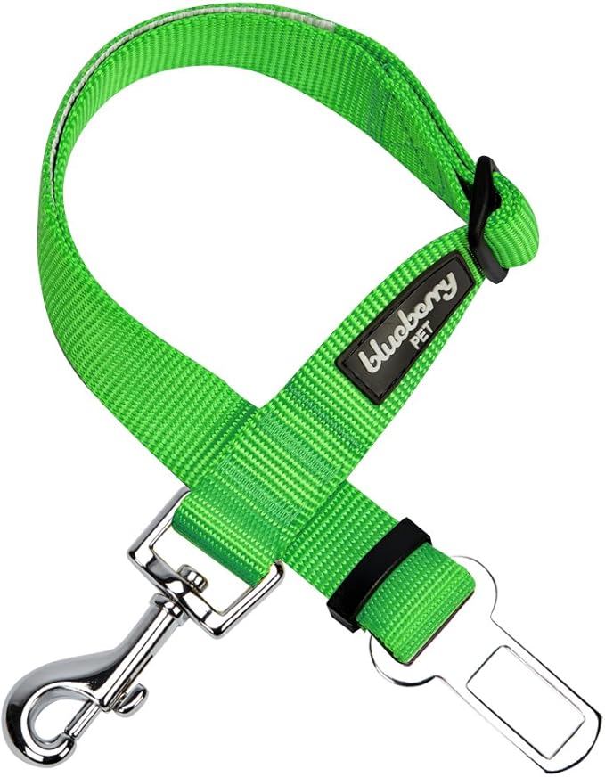 Blueberry Pet New Classic Solid Color Adjustable Dog Seat Belt Tether