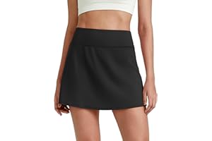 G4Free BareFeel 15" Tennis Skirts for Women High Waisted Casual Athletic Golf Skorts Inner Shorts with 2 Pockets