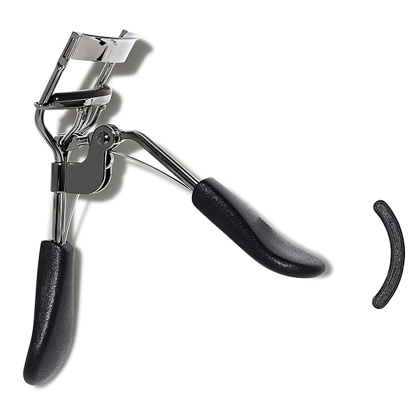 E.L.F. PRO EYELASH CURLER, STRONG, CONTOURED, EYE-OPENING, VOLUMINOUS LASHES, INCLUDES ADDITIONAL RUBBER REPLACEMENT PAD, SILVER