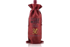 Wine Bottle Bag for 30 Years Old Birthday Gifts for Men Women Friend Bestie 30th Birthday Wine Bags for Boyfriend Girlfriend 