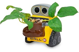 Silver Buffalo Disney Pixar Wall-E 4-Inch Ceramic Mini Planter with Artificial Succulent | Cute Small Flower Pot, Faux Indoor Plant for Desk Shelf