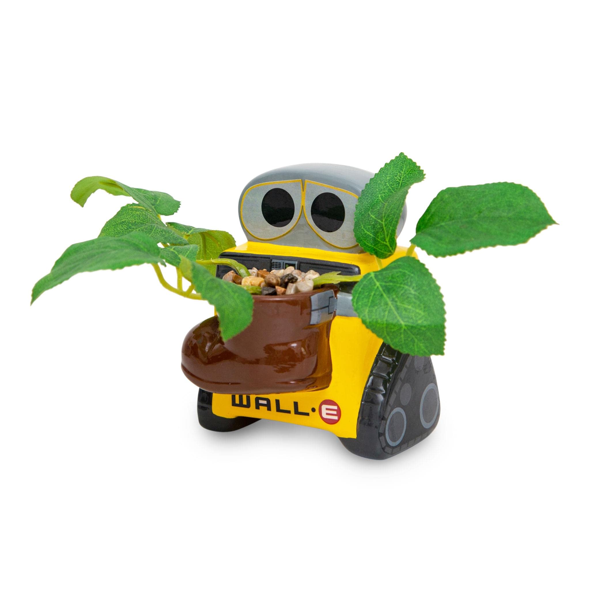 Silver Buffalo Disney Pixar WALL-E 4-Inch Ceramic Mini Planter With Artificial Succulent — image 1