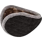 Surblue Unisex Warm Knit Earmuffs Cashmere Winter Pure Color Outdoor Fur Earwarmer