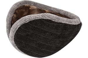 Surblue Unisex Warm Knit Earmuffs Cashmere Winter Pure Color Outdoor Fur Earwarmer