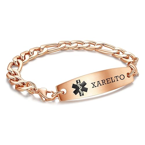 LinnaLove medical alert bracelets for men women Stainless steel