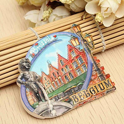 3D Resin Fridge Belgium Grand Place Brussels Manneken Pis Tourist Travel Souvenir Decorative Craft Gift Souvenir Home Kitchen Decoration
