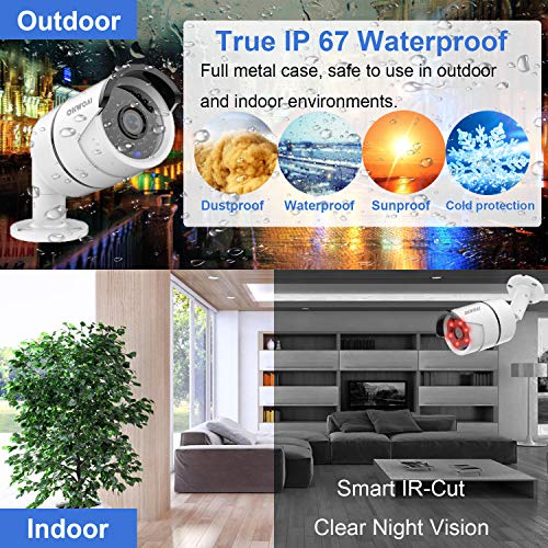 【2020 Newest】OHWOAI Security Camera System Wireless, 8CH 1080P NVR,8Pcs 960P HD Outdoor/ Indoor IP Cameras,Home CCTV Surveillance System(1TB Hard Drive)Waterproof,Remote Access,Plug&Play,Night Vision. - Thumbnail 2