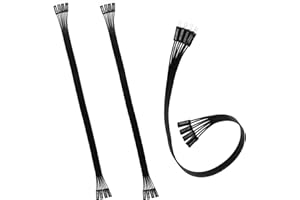 3pcs Motherboard Front Panel Extension Cables, 24AWG Flat Ribbon Front Panel Extension Connector Adapter Cord Kit Parts Acces