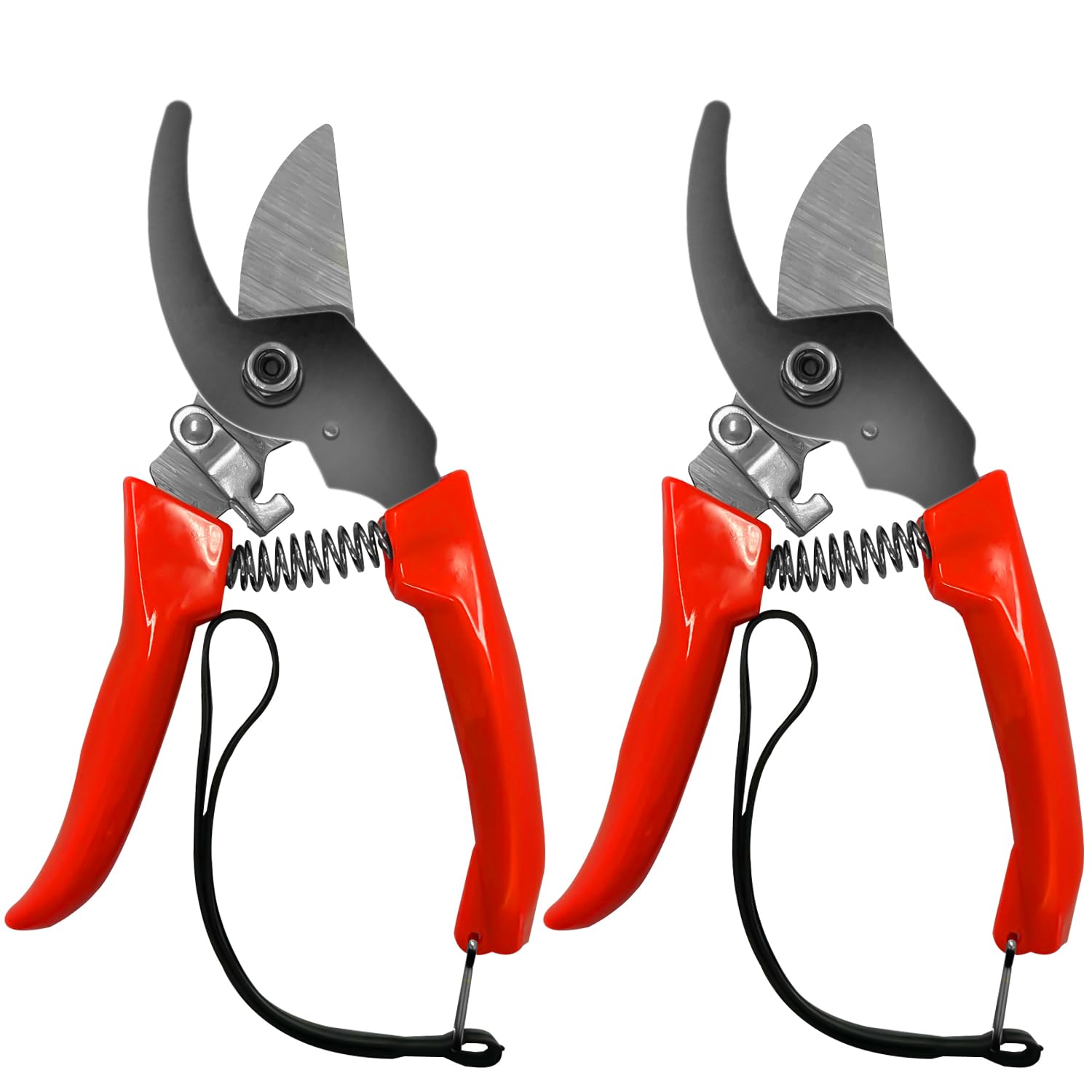 2Pcs Pruning Shears, Heavy Duty Pruning Shears, Garden Pruning Shears, Professional Roadside Pruning Shears, Plastic Handle Scissors, Manual Shears for Roadside, Garden