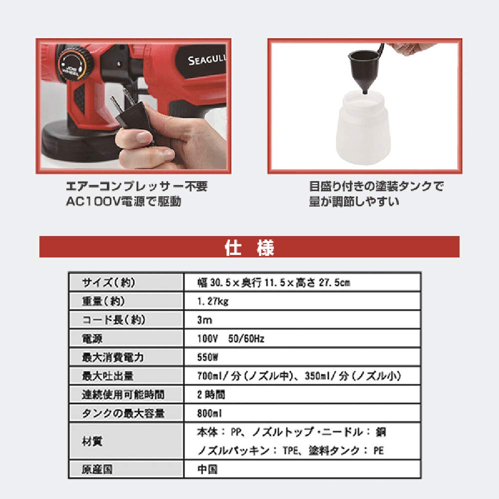 Mua スプレーガン 塗装スプレー 噴射量調節可能 電源コード3m 選べる噴射パターン 電動ペンキ塗り 家庭用 ペインター Diy 木材 プラスチック 金属 どんな素材にも塗装ok 水性 油性 ハケよりムラなくキレイ ハイパワー塗装機 エアーブラシ マリン商事 型番 Ei Tren