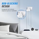 Unidapt 3 Way Socket Extension with 3 USB Ports UK 3 Pin G Plug 6-in-1 White view 3