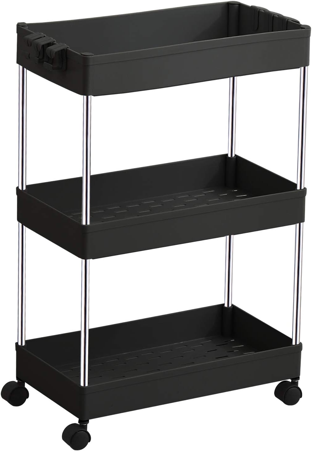 DLO Slim Storage Cart, 3 Tier Bathroom Cart Organizers