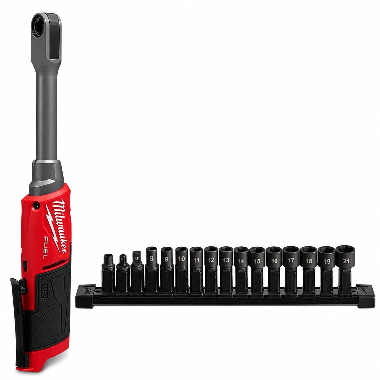 Milwaukee Electric - Combustible M12. Persona enterada. Trinquete de caja de alcance extendido