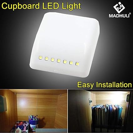 MADHULI Universal Furniture, Wardrobe LED Automatic Sensor Light System with Battery (White)