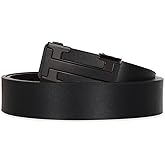 Aurolran Men&Womens Leather Dress Belt Business Automatic Buckle Belt Color-Black Silver Gold