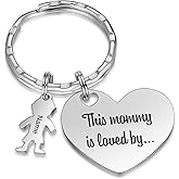 JISHANGXY Custom Keychain with 1-5 Family Names, Christmas Gift for Mom, Personalized Mothers Day Gifts Keychains