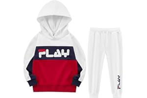 ANOTWENER Boys' Activewear Kids Clothes Tracksuit Sets Hoodies Sweatshirt and Sweatpants 2 Piece Outfits 2~8 Years