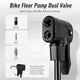 NUWAB Bike Floor Pump Dual Valve 120 PSI with Accessory Pack Canvas Bag view 4
