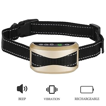 BeTwo Hundehalsband mit Vibration, Ton, Anti-Bell Erziehungshalsband Hundeerziehung Halsband 7 Empfindlichkeitsstufen Antibel