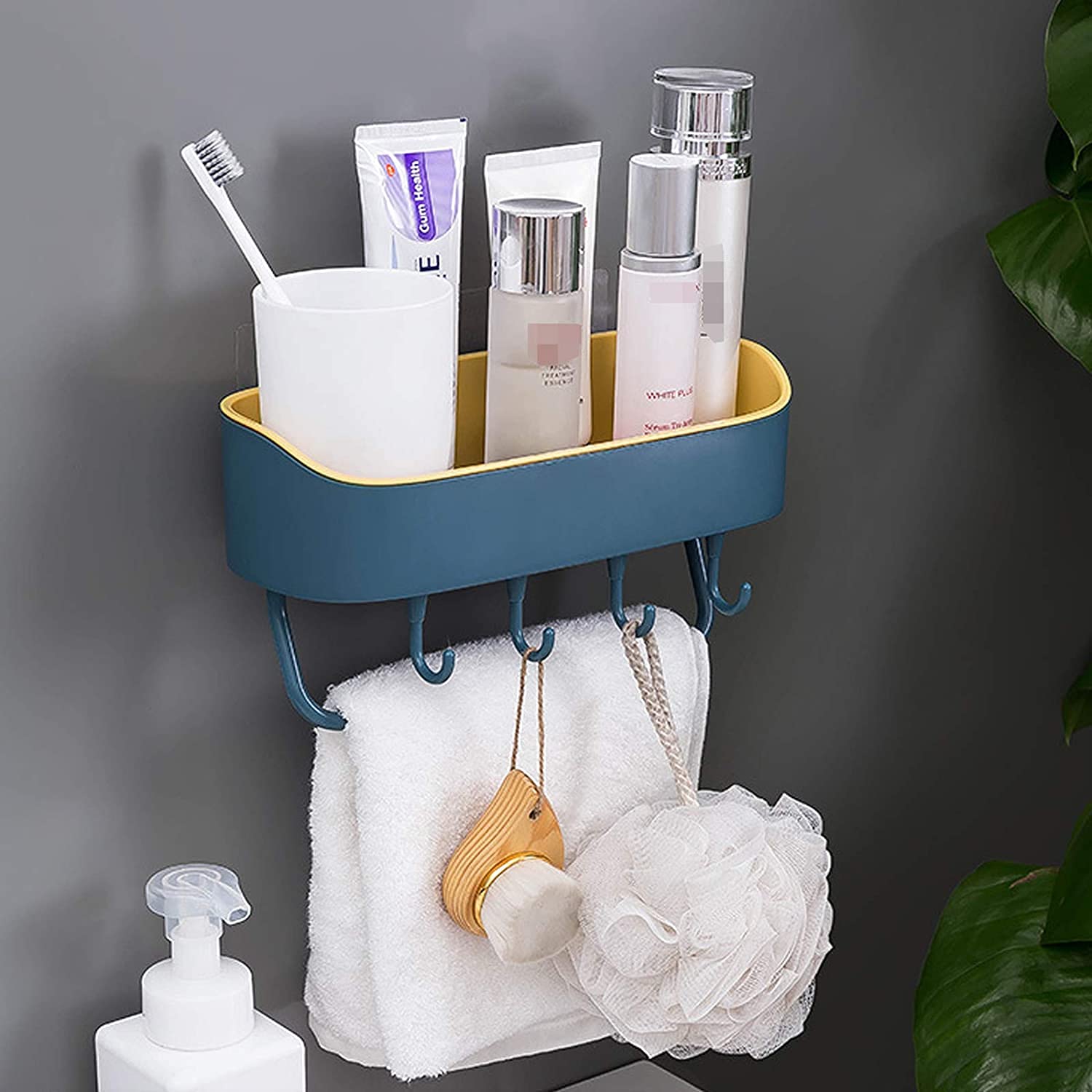 NYAL's SelfAdhesive Bathroom Shower Shelf ,Plastic Soap Shampoo Holder