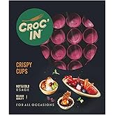 CROC'IN - Fuchsia Mini Tart Shells - Edible Appetizer Or Dessert Cups - Pastry Pans - Artisanal &amp; Vegan Confection - 60 Pieces