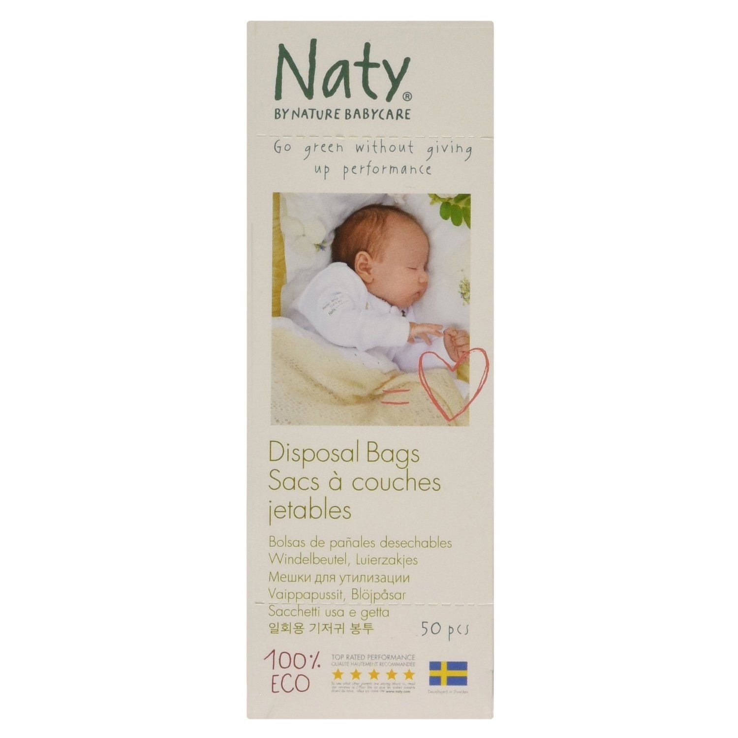 Naty by Nature Babycare Eco Nappy Bags 50s (Pack of 2)