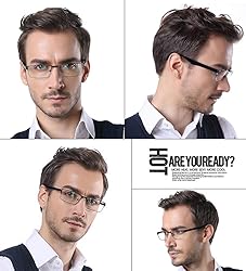 ALWAYSUV Retro Black TR90 Full Frame Nearsighted