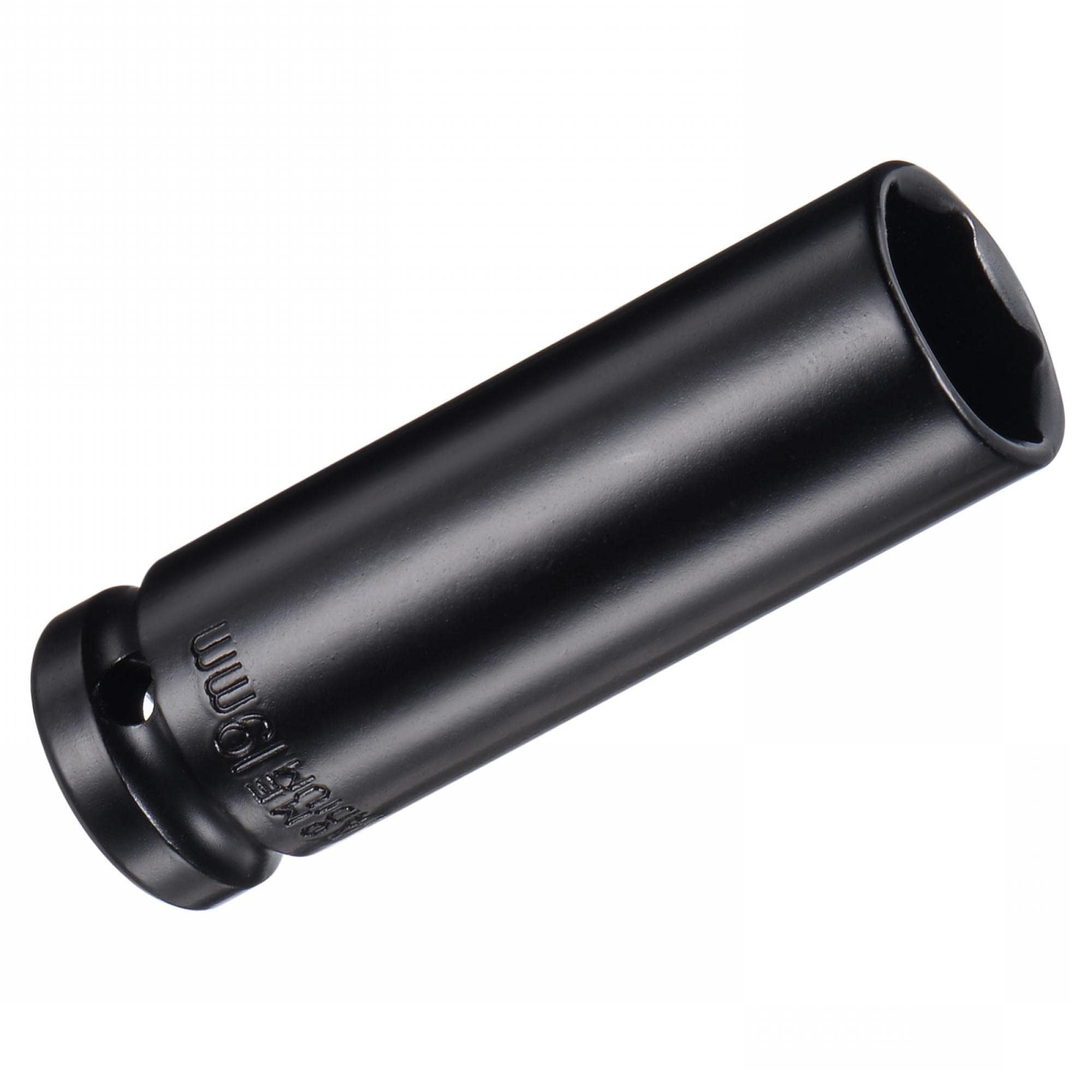 Unifizz 1/2 Inch Drive - 19mm Deep Impact Socket with 6 Point Design, Heat-Treated Cr-V Steel 78mm Length, Metric Sizes