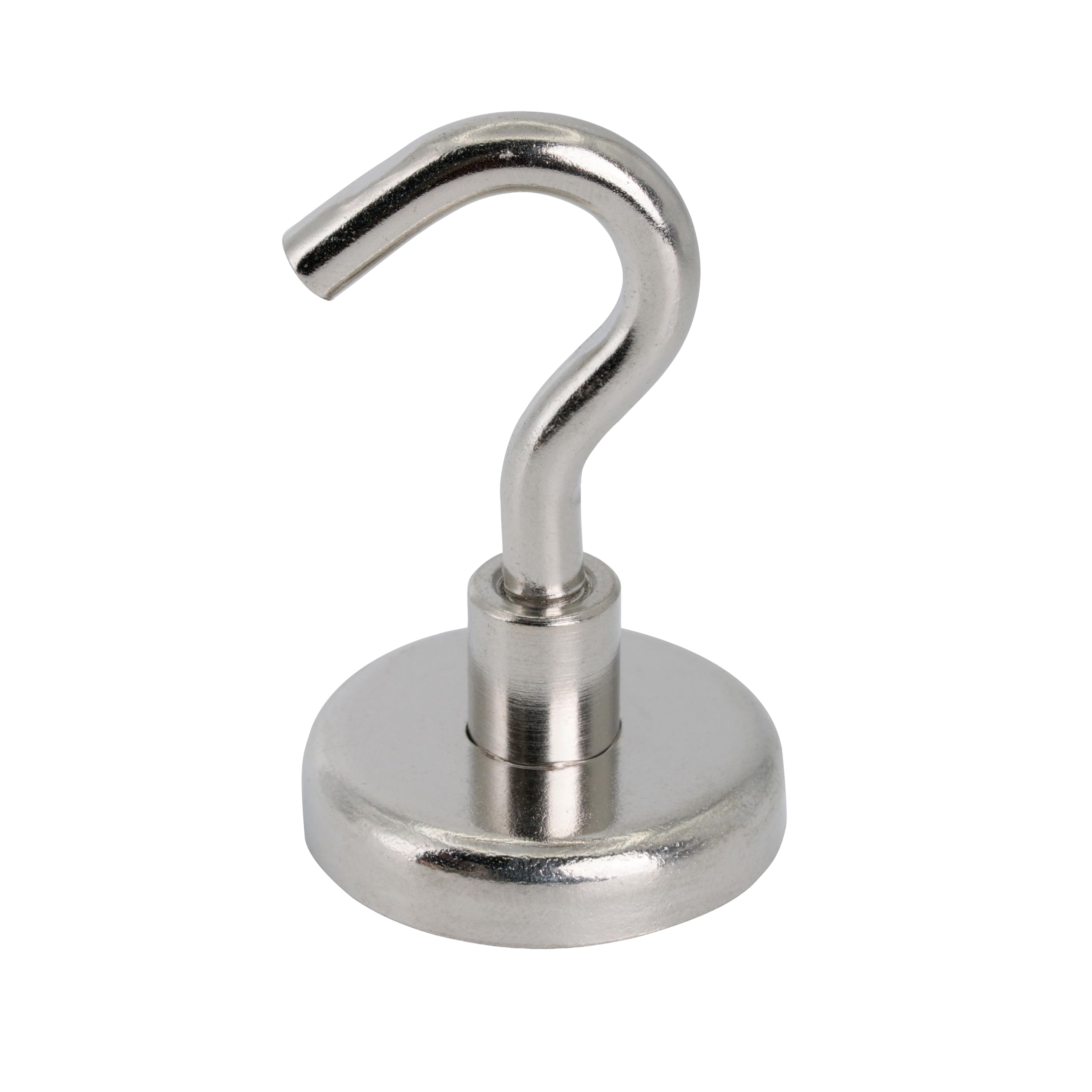 Ferrite Clamping Magnet with M6 Hook for Hanging, Holding or Displaying Items - 32mm dia - 5.8kg Pull - South - Pack of 10