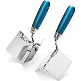 Peohud 2 Pieces Drywall Corner Tool Set, Inside and Outside Corner Knife, Stainless Steel Corner Trowel, Concrete Finishing Tool for Plastering Bricklaying Corner Finishing Work