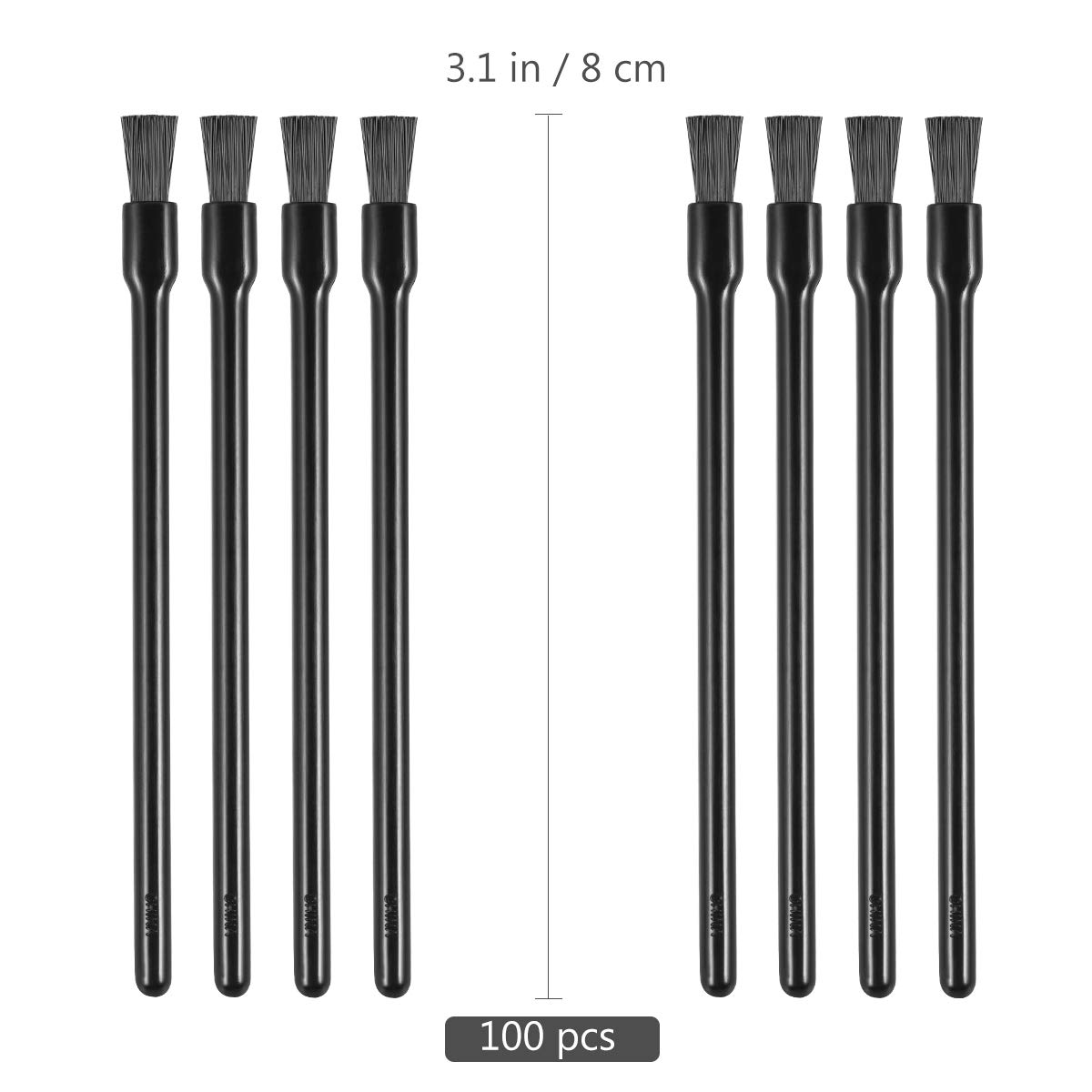 Frcolor Disposable Lip Gloss Brushes Lipstick Wands Applicator Flat Brush Makeup Cosmetic Tools (100 Pcs): Beauty