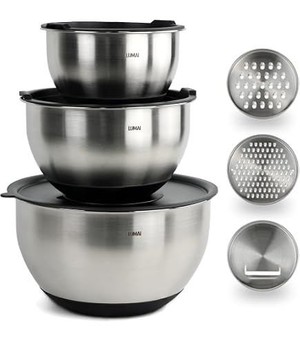 Conjunto de Tigelas 5 Peças Inox + Escorredor de Arroz - La