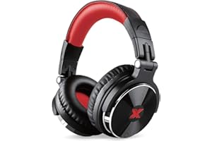 XPIX Pro DJ Headphones Closed Back Over Ear Stereo Monitor Headphones, for Monitor & Mixing, Single Side, Dual Source Monitoring