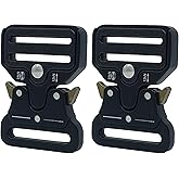 GLSJA 2 Pack Metal Quick Release Buckles, 1.5 inch (38mm), Adjustable for Backpack Strap Replacement