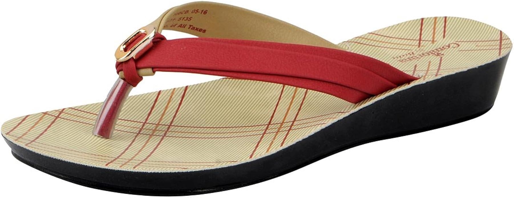 Buy BATA Women 5715135 Red Slippers(41) at Amazon.in