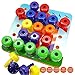 Skoolzy Toddler Educational Toys - Peg Puzzles Toddler Toys for Kids Ages 1yr - 4yr. Stacking Pegboard Creative Art for 1, 2, 3, 4 Year Old Boys or Girls | 45pc Peg Board, Pens Cards