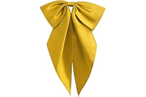 Gsyziux Satin Bow Ties for Women Men, Adjustable Big Womens Bowtie Pre-tied Large Bowties Cosplay Party Date Casual