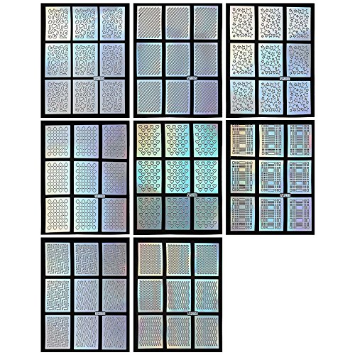 UPC 708302929943, BMC Holographic Manicure Nail Art Guide Sticker Bundle Set-10 Pattern/8 Sheets