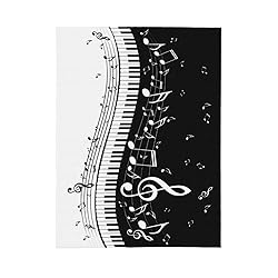 Jbofyee Music Notes Musical Throw Blankets All