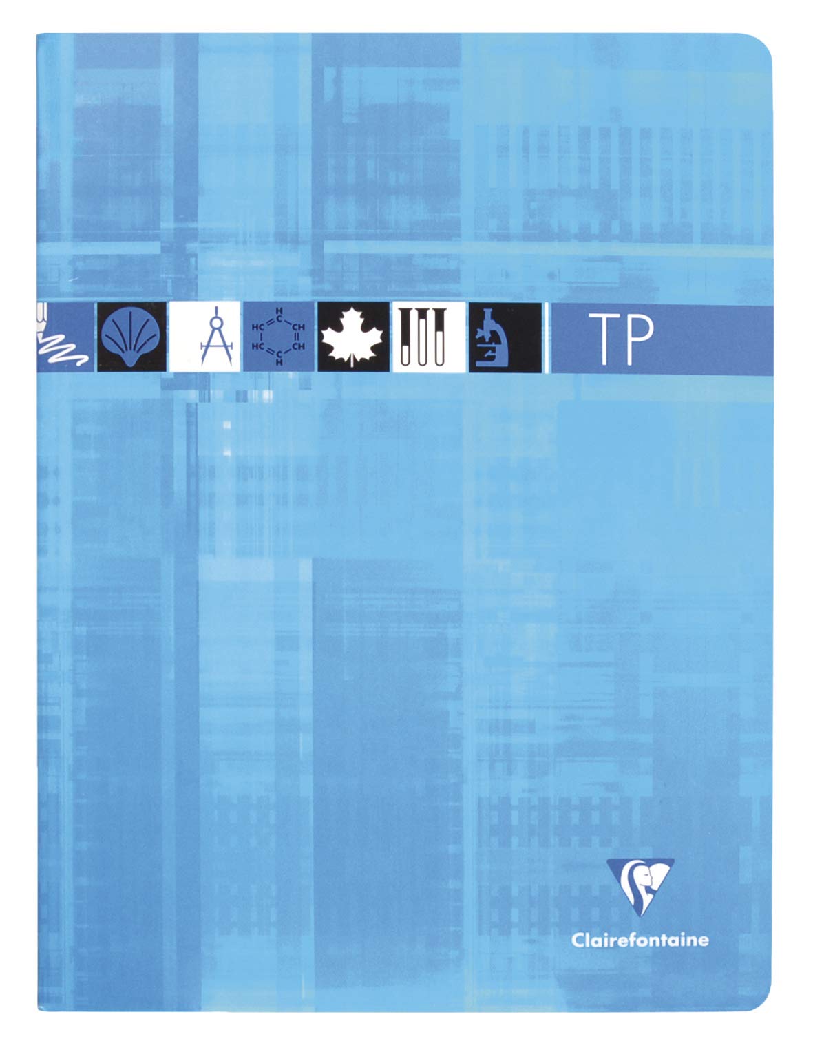 Clairefontaine 3347C Set of 5 Stapled Exercise Books - 24x32 cm - 120 Seyes Ruled Pages 90 g and Plain 125 g - Laminated Card Cover - Random Colours