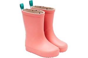 Ten Little Toddler Rain Boots for Boys & Girls, Waterproof, Lightweight, Flexible Rubber Boots with Traction for Kids
