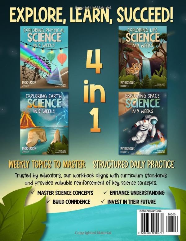 Exploring Science Throughout the Year: Daily Science Workbook (4 in 1 Collection) for the Entire Year | Grades 4-5: Life, Earth, Space, and Physical ... and Ace the Class | Classroom and Homeschool Sep 12, 2024