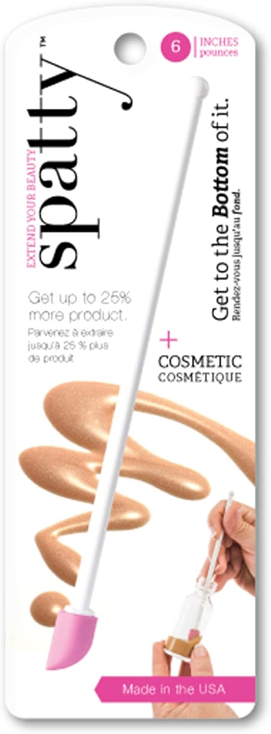 The Spatty, Last Drop Beauty Spatula, 6", Pink, Reusable, Flexible, As Seen On Shark Tank: Health & Personal Care