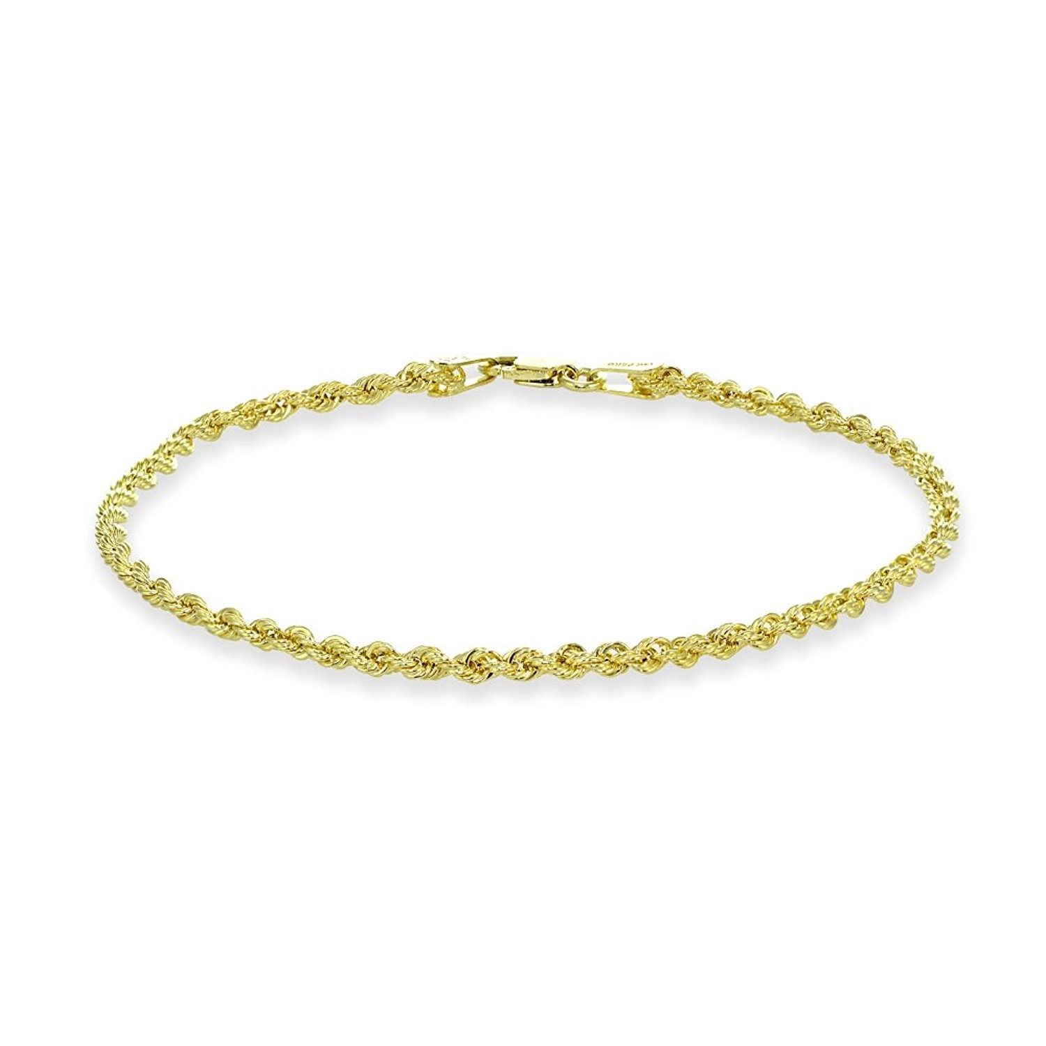 14 carat, 585 gold cord bracelet, yellow gold, 2.50 mm.Wide. yellow gold