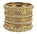 MUCH-MORE Indian Bollywood Beautiful Collection Matt Color Bangles for Women (GOLDEN MB-42, 2.4)