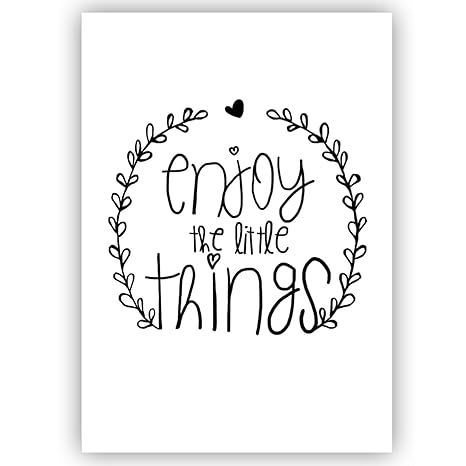 Mausmimi Enjoy The Little Things Din A5 Handlettering