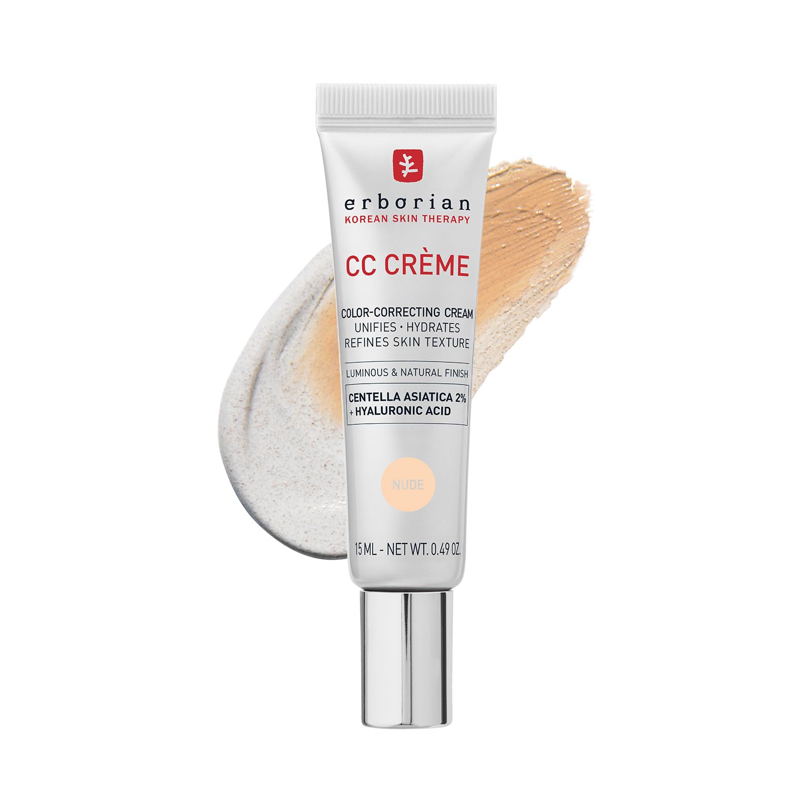 Erborian CC Cream, Color-Correct, Evens Tone, Korean Skincare Makeup Hybrid | Moisturizing, lightweight, skin blurring for na