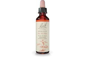 BACH FLOWER REMEDIES Bach Original Flower Remedies, Mimulus - Face Your Fears - Natural Homeopathic Flower Essence for Emotional Balance - Vegan, Gluten Free, Sugar Free - 20mL Dropper